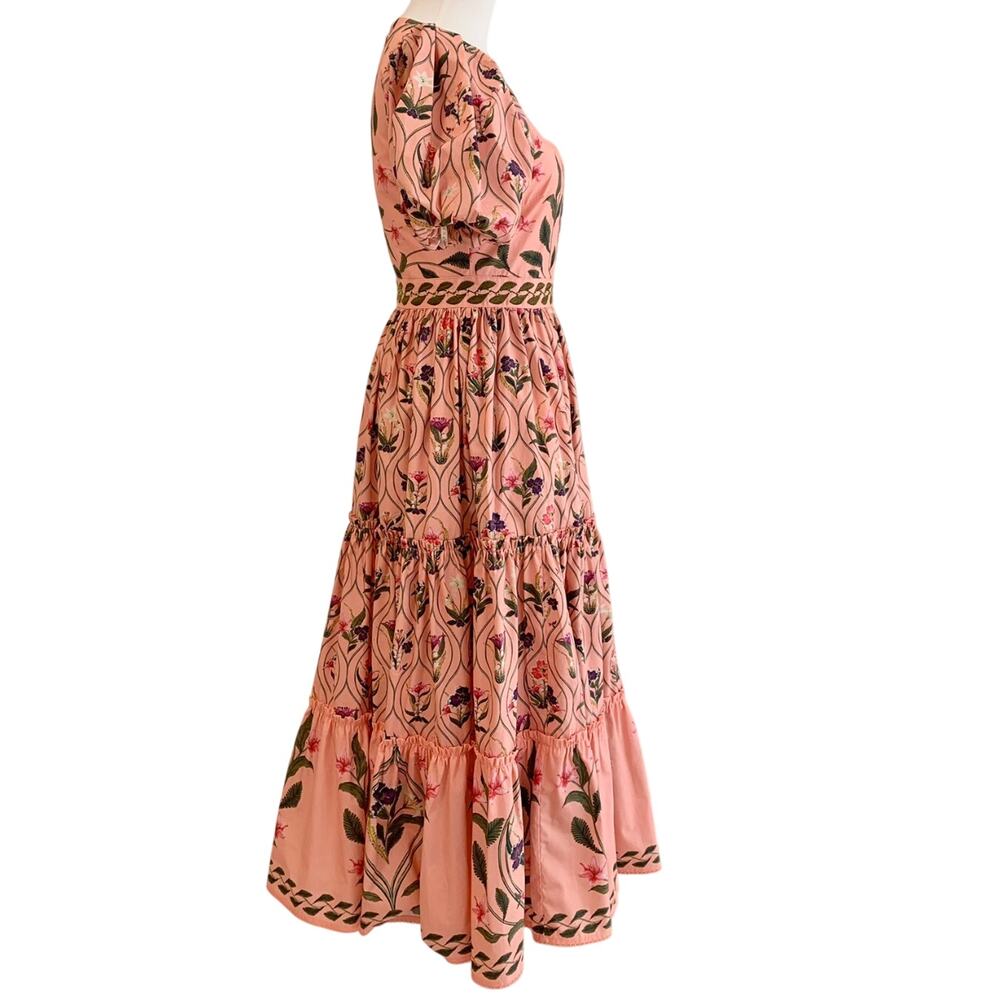 Agua by Agua Bendita Pacifico Pink Midi Dress Size Small - Picture 8 of 8